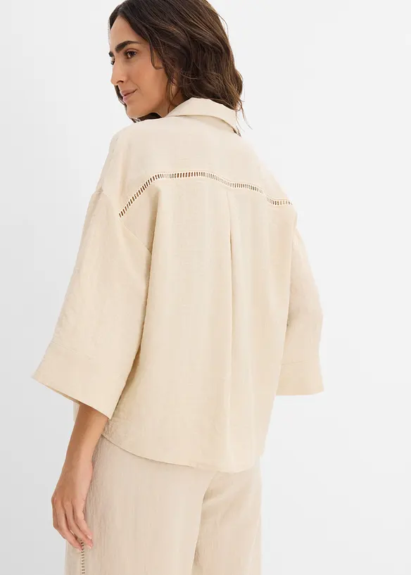 Hemdbluse aus Viskose-Mix, bonprix