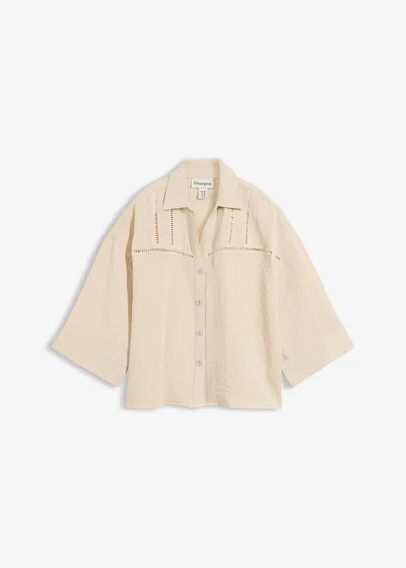 Hemdbluse aus Viskose-Mix, bonprix