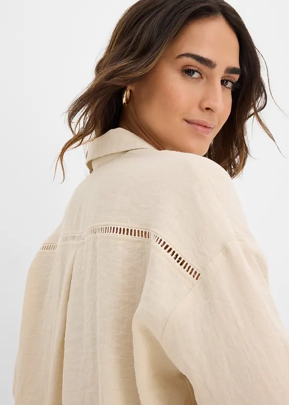 Hemdbluse aus Viskose-Mix, bonprix