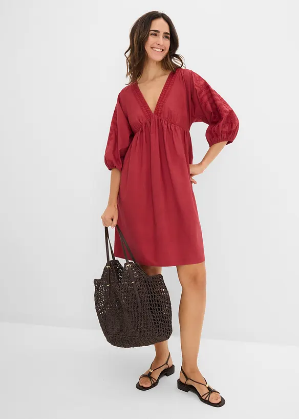 Blusenkleid aus reiner Baumwolle, bonprix