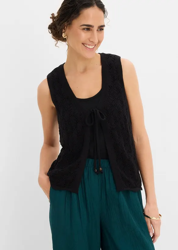 Ajour Strickweste, bonprix