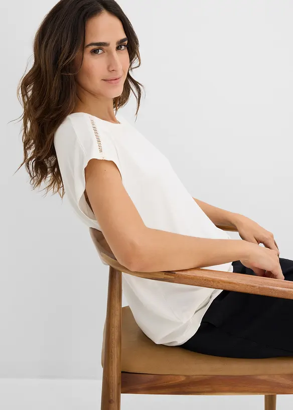Shirt mit Leiterspitze, bonprix