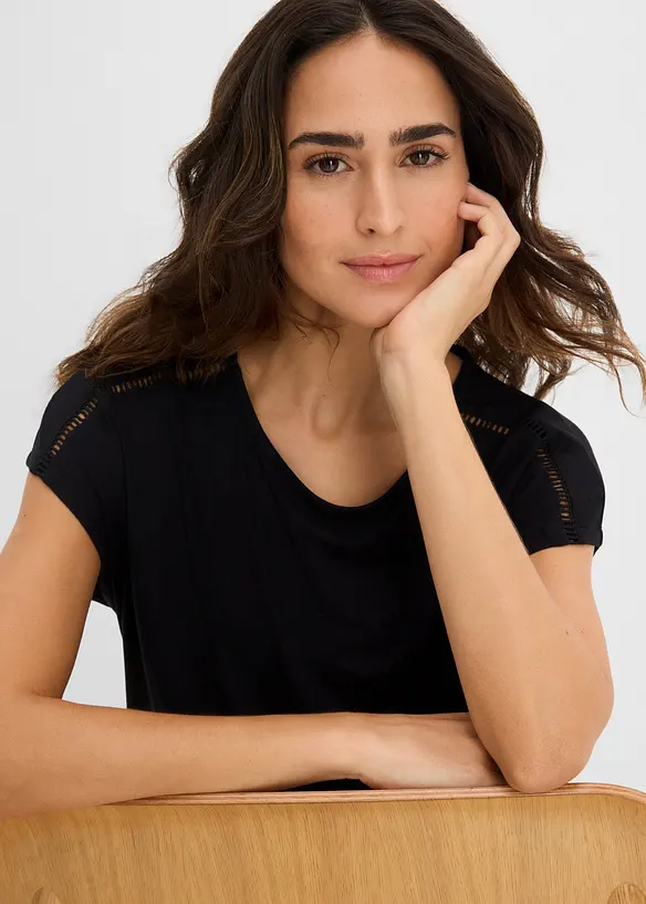 Shirt mit Leiterspitze, bonprix