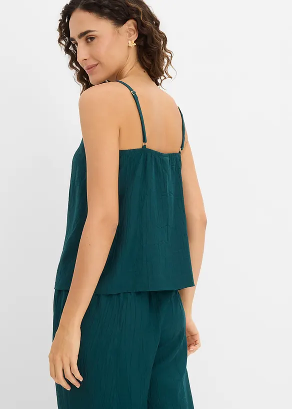 Top mit Plisseeoptik aus Viskose-Mix, bonprix