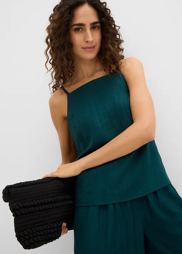 Top mit Plisseeoptik aus Viskose-Mix, bonprix