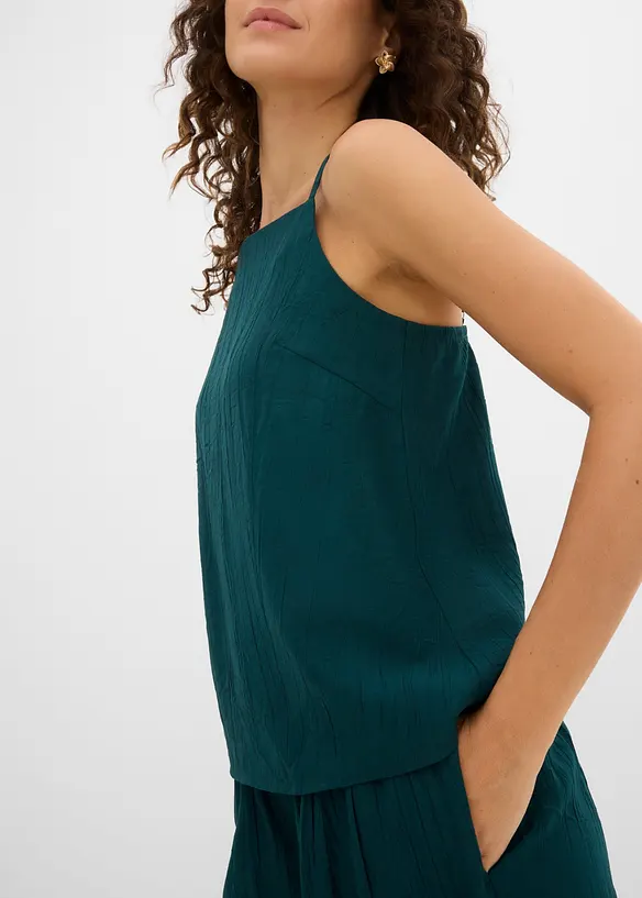 Top mit Plisseeoptik aus Viskose-Mix, bonprix