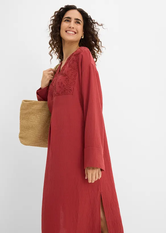 Leichtes Kaftan-Kleid mit Verzierung, bonprix