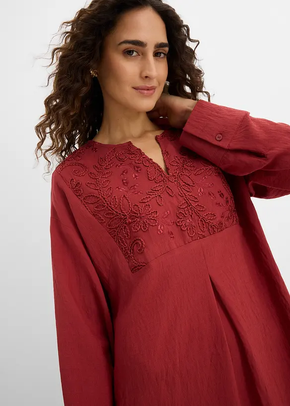 Leichtes Kaftan-Kleid mit Verzierung, bonprix