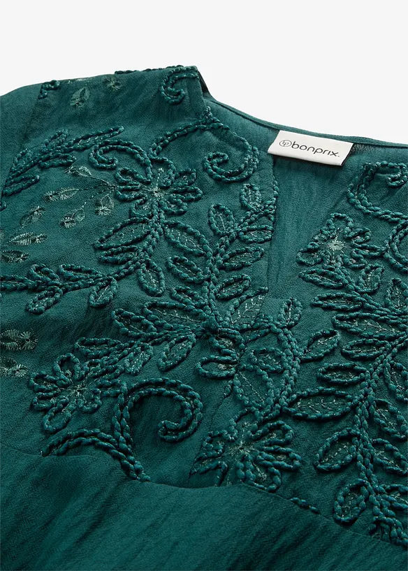 Leichtes Kaftan-Kleid mit Verzierung, bonprix