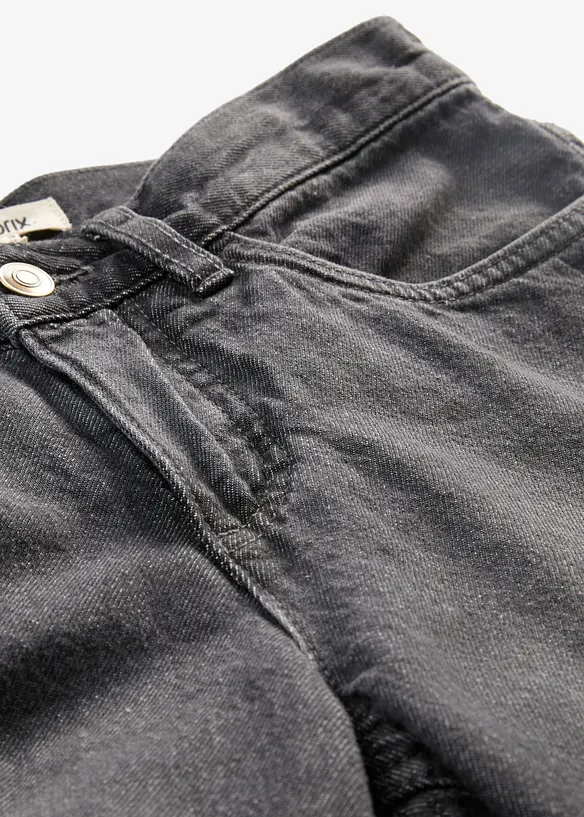 Wide-Leg-Jeans Mid Waist, Bequembund, bonprix