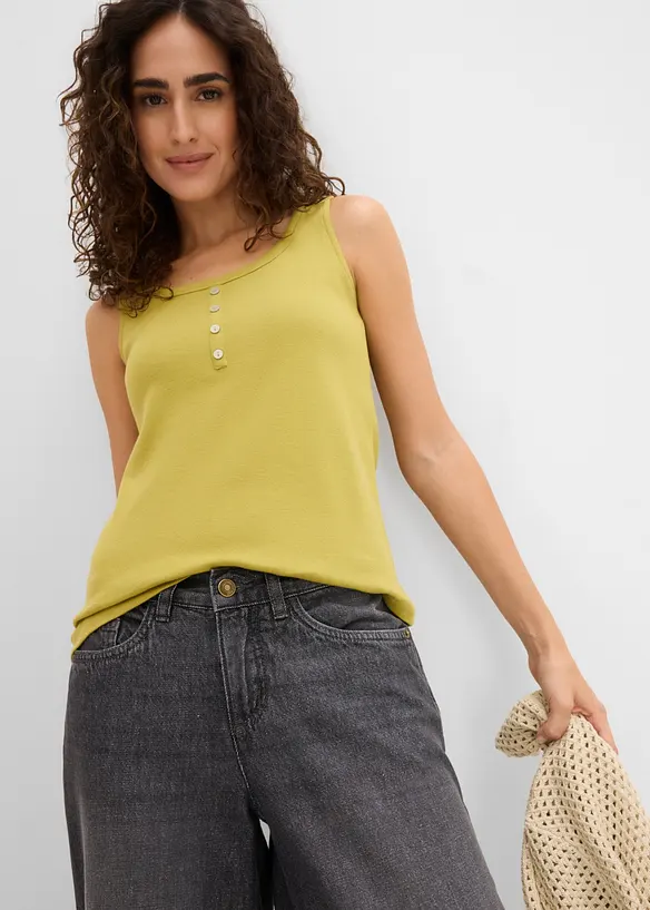 Wide-Leg-Jeans Mid Waist, Bequembund, bonprix