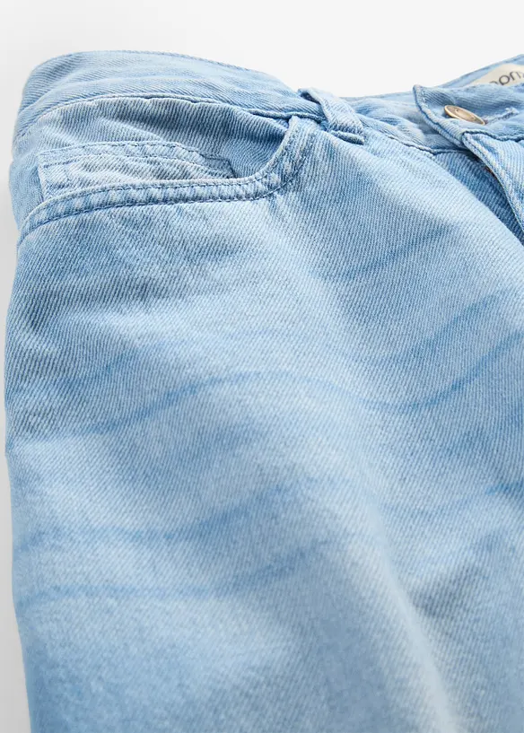 Wide-Leg-Jeans Mid Waist, Bequembund, bonprix