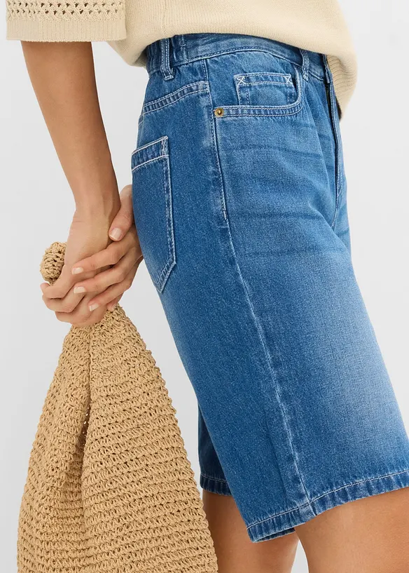 Jeans-Bermuda Mid Waist, Bequembund, bonprix