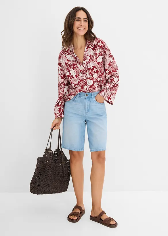 Jeans-Bermuda Mid Waist, Bequembund, bonprix