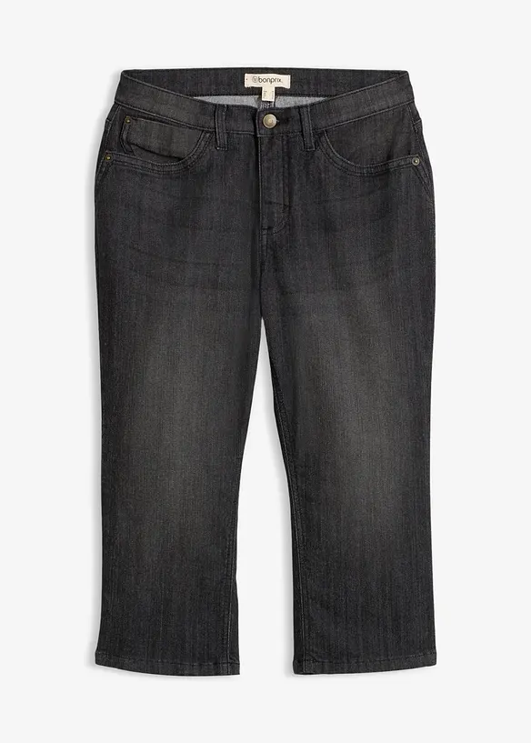 Slim Jeans, Mid Waist, Capri, bonprix