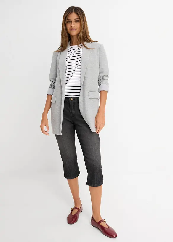 Slim Jeans, Mid Waist, Capri, bonprix