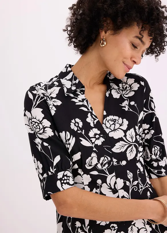 Robe-chemise en viscose fluide, bonprix