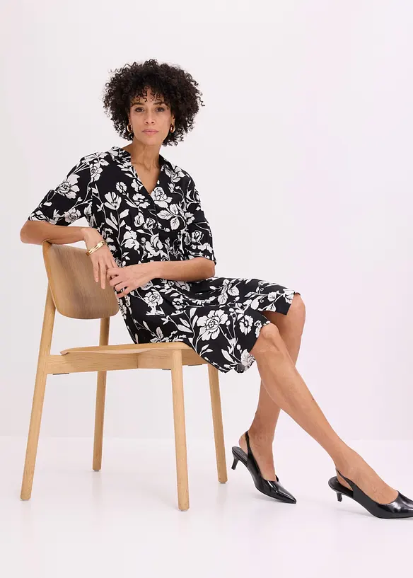 Robe-chemise en viscose fluide, bonprix