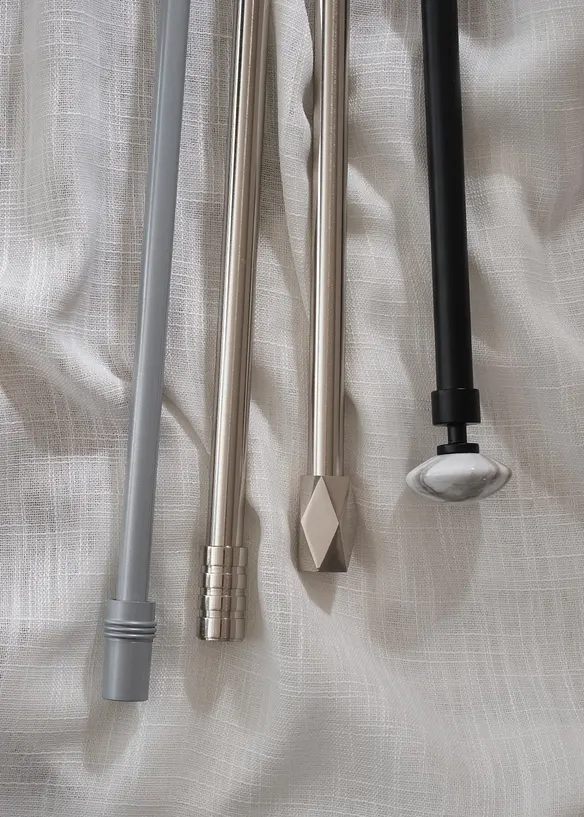 Tringle &agrave; rideaux t&eacute;lescopique avec bouts aspect marbre, bonprix