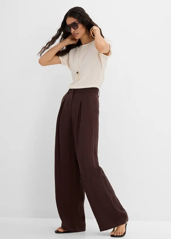 Pantalon estival &agrave; pinces, bonprix