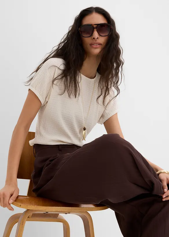 Pantalon estival &agrave; pinces, bonprix