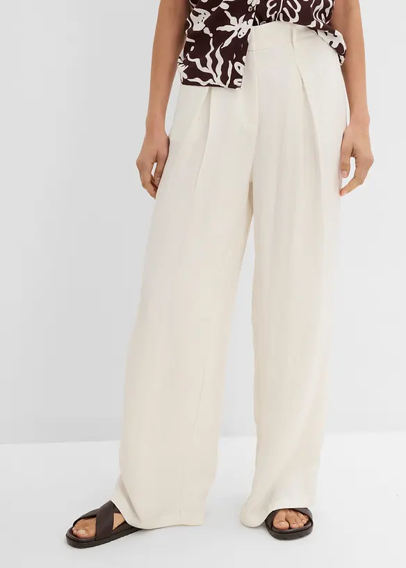 Sommerliche Bundfaltenhose aus Viskose-Mix, bonprix