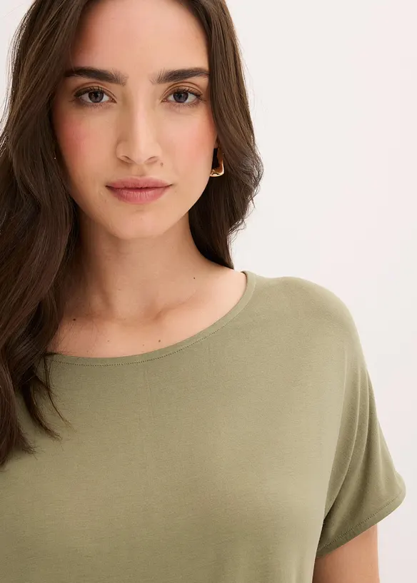 T-shirt doux en viscose extensible, bonprix