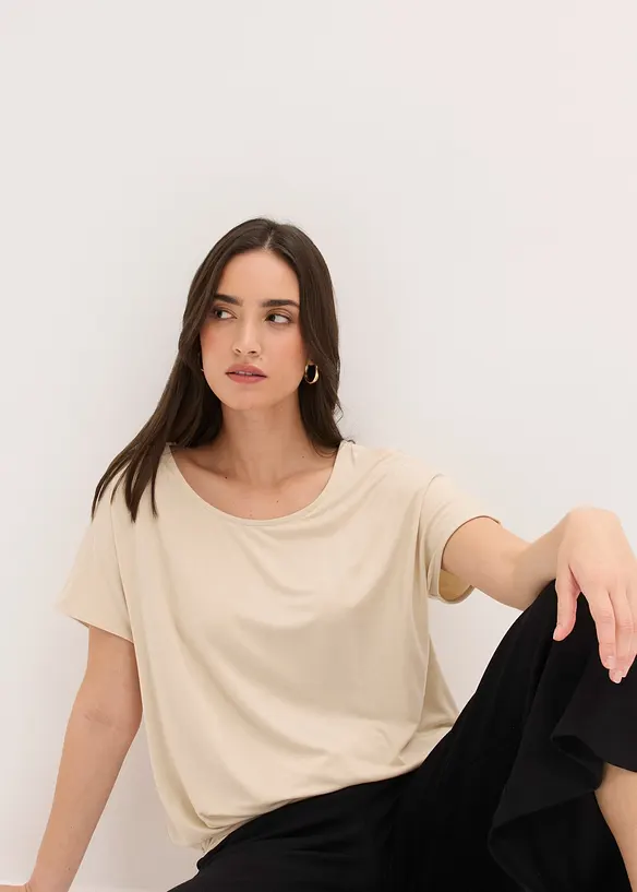 T-shirt doux en viscose extensible, bonprix