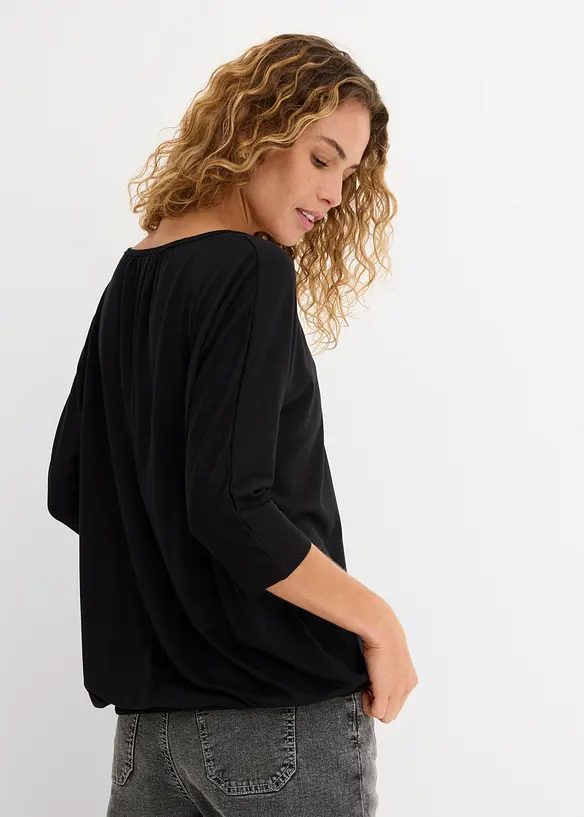 T-shirt oversize en viscose m&eacute;lang&eacute;e, bonprix