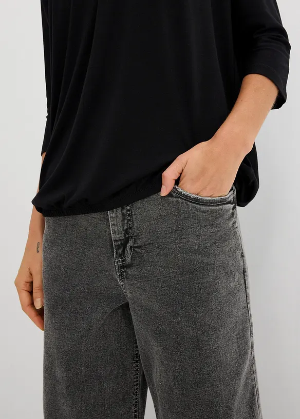 T-shirt oversize en viscose m&eacute;lang&eacute;e, bonprix