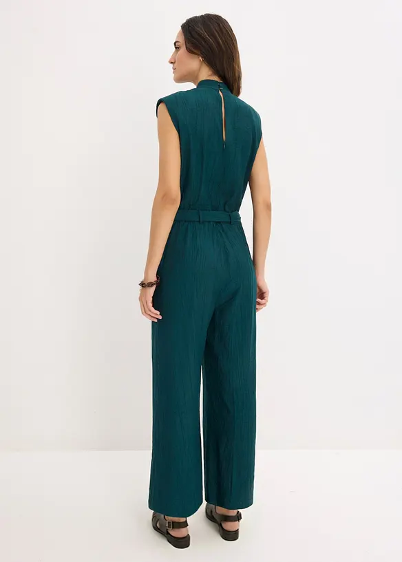 Viskose-Jumpsuit mit Kelchkragen, bonprix