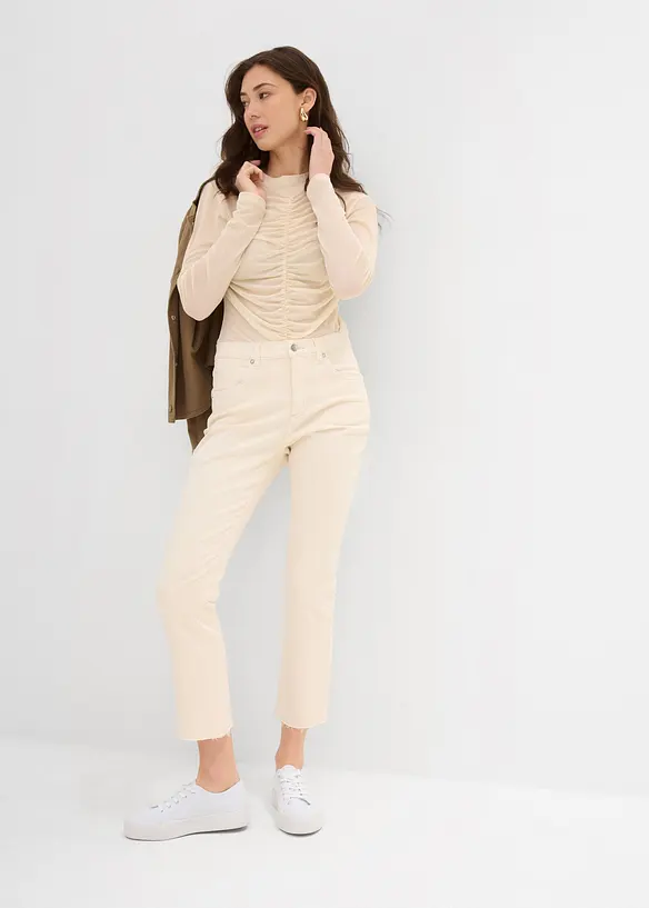 Jean bootcut taille haute, cropped, bonprix