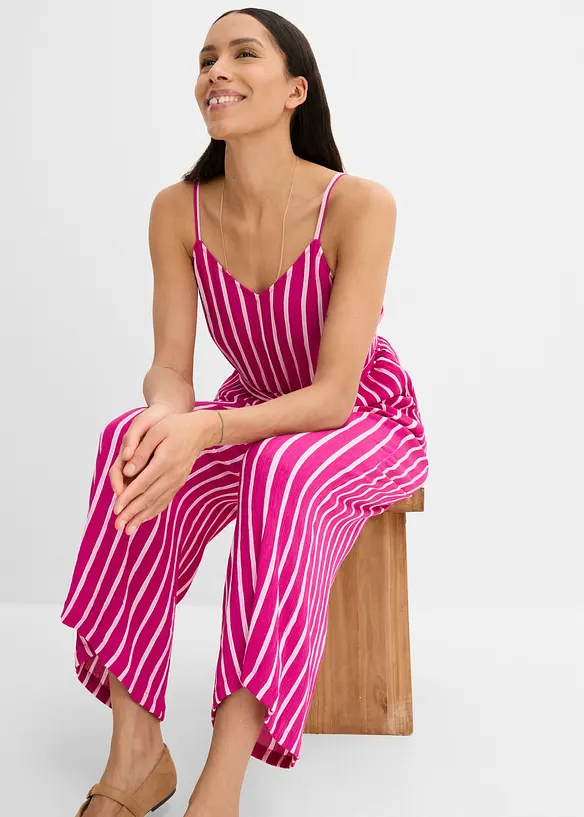 Jumpsuit aus strukturierter Viskose, bonprix