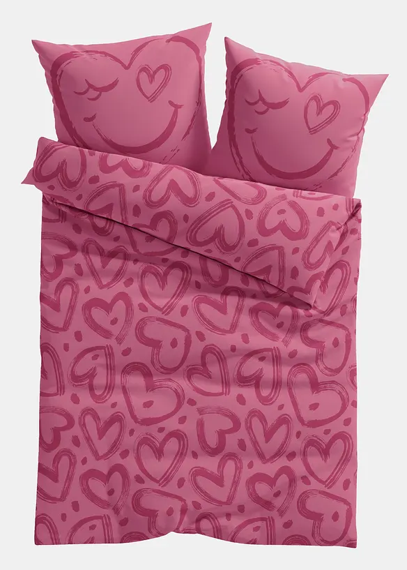 Parure de lit en coton m&eacute;lang&eacute;, bonprix