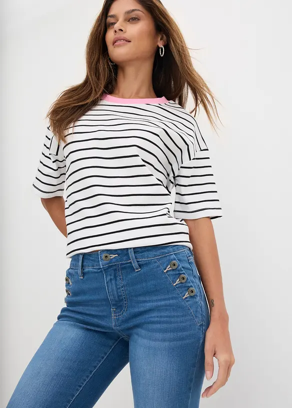 Jean flare, taille mi-haute, bonprix