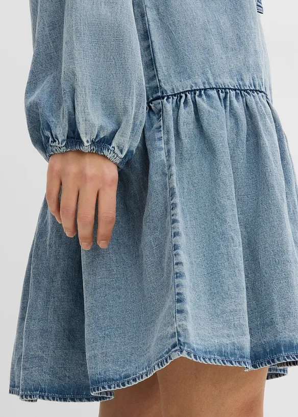 Lockeres Midikleid mit Leinen, bonprix