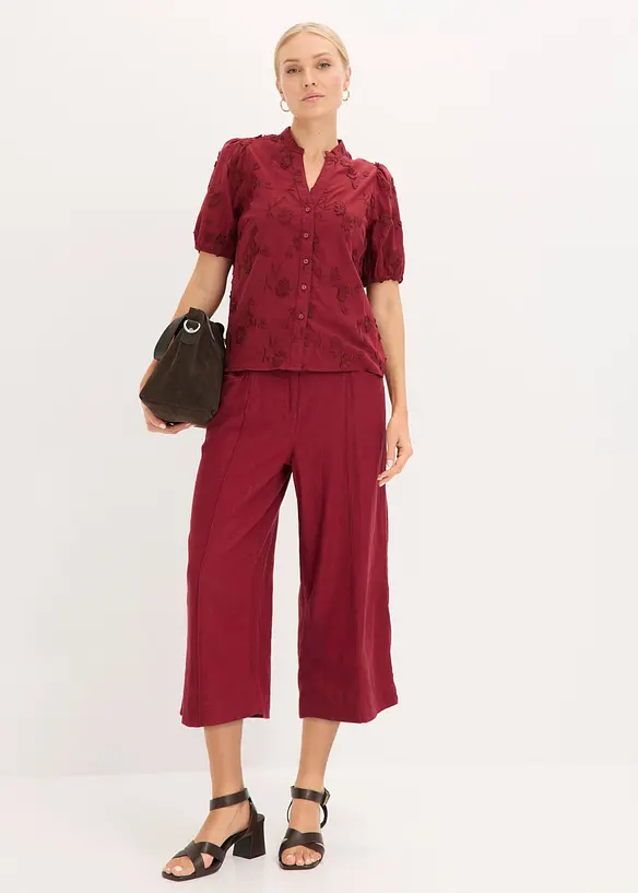 Chemisier manches courtes, 100% coton, bonprix