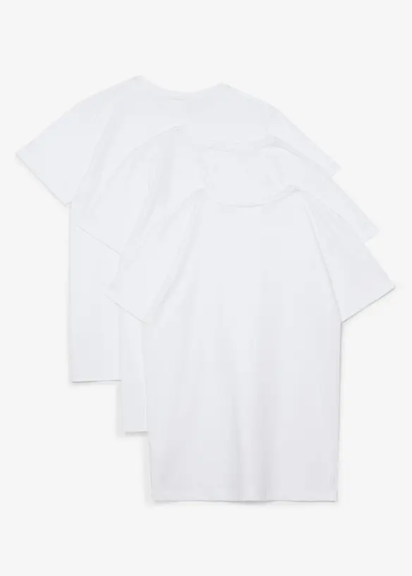 T-Shirt aus reiner Baumwolle (3er Pack), bonprix