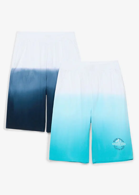 Jersey-Longbermuda aus reiner Bio Baumwolle 2er Pack, bonprix
