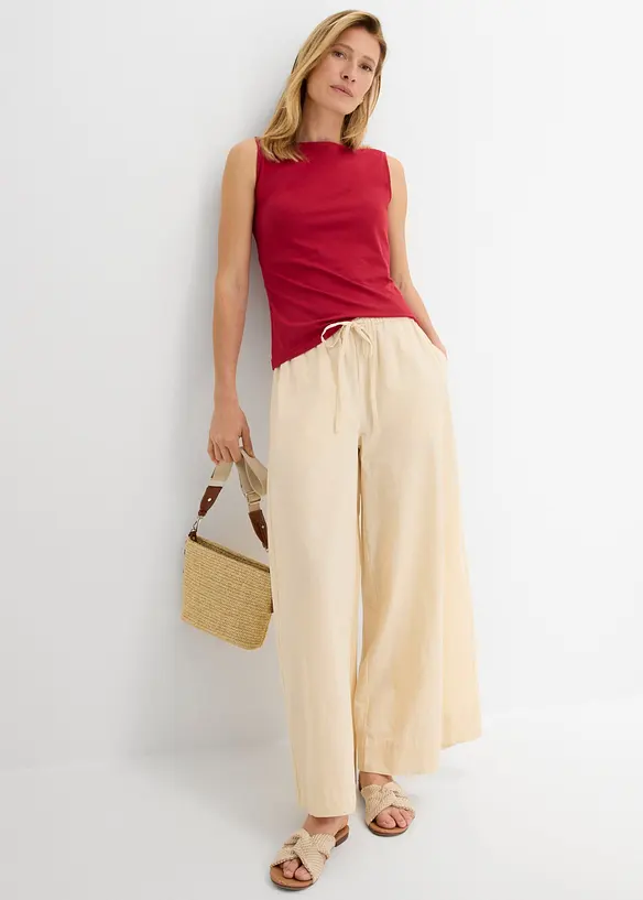 Top cintr&eacute; en coton extensible, bonprix