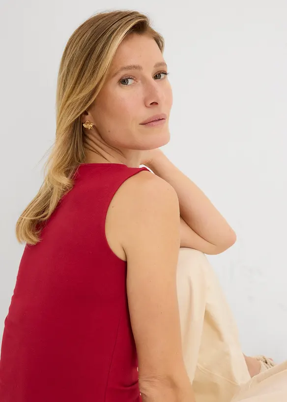 Top cintr&eacute; en coton extensible, bonprix