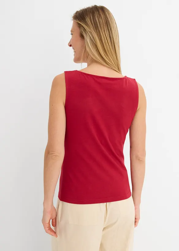 Top cintr&eacute; en coton extensible, bonprix
