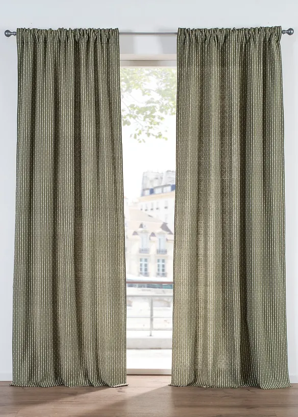 Vorhang gewebt aus Bio Baumwolle (1er Pack), bonprix
