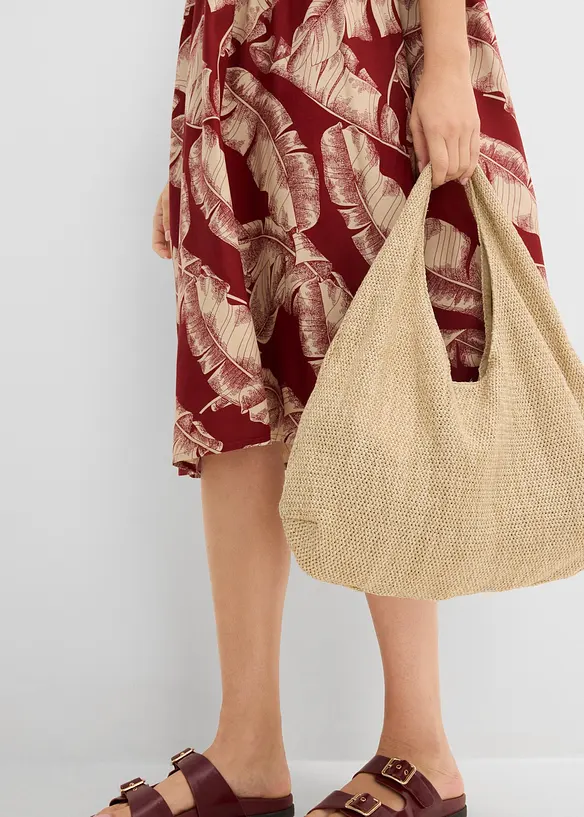 Robe caftan midi en viscose fluide, bonprix