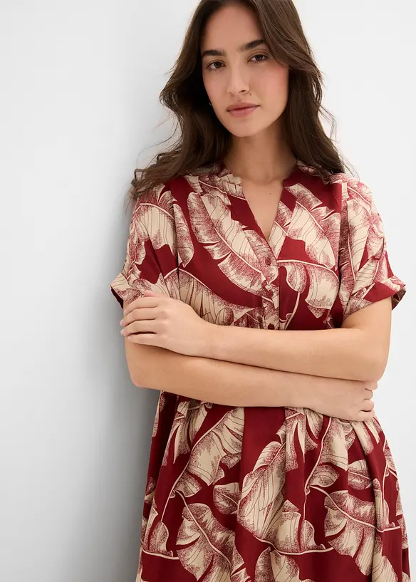 Robe caftan midi en viscose fluide, bonprix