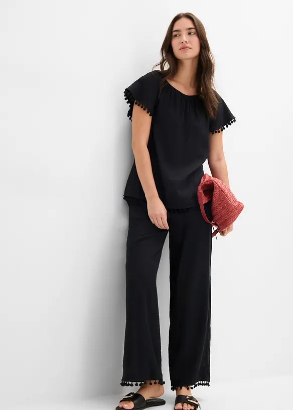 Schlupfhose aus flie&szlig;endem Viskose-Mix, bonprix