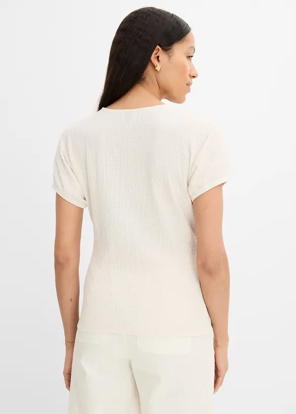 T-Shirt aus strukturiertem Material, bonprix