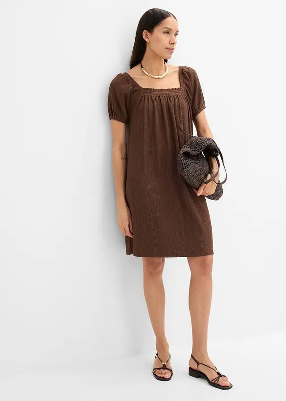 Jerseykleid aus strukturiertem Cr&ecirc;pe, bonprix