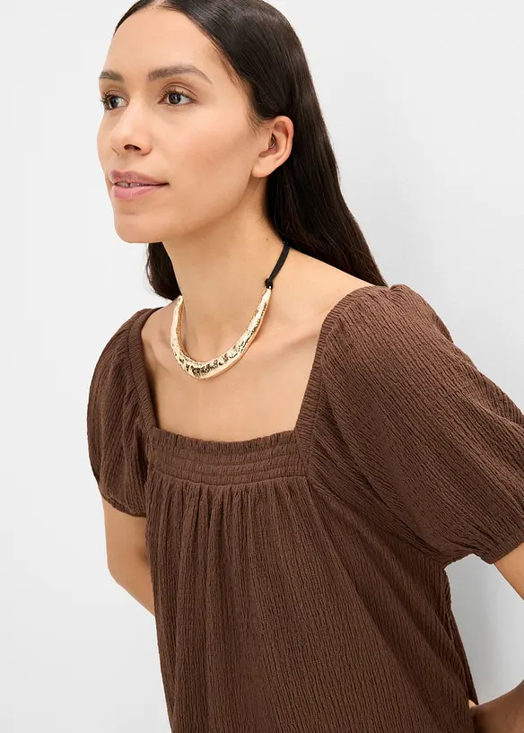 Jerseykleid aus strukturiertem Cr&ecirc;pe, bonprix