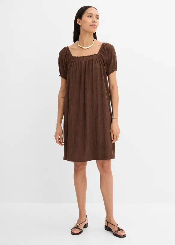 Jerseykleid aus strukturiertem Cr&ecirc;pe, bonprix